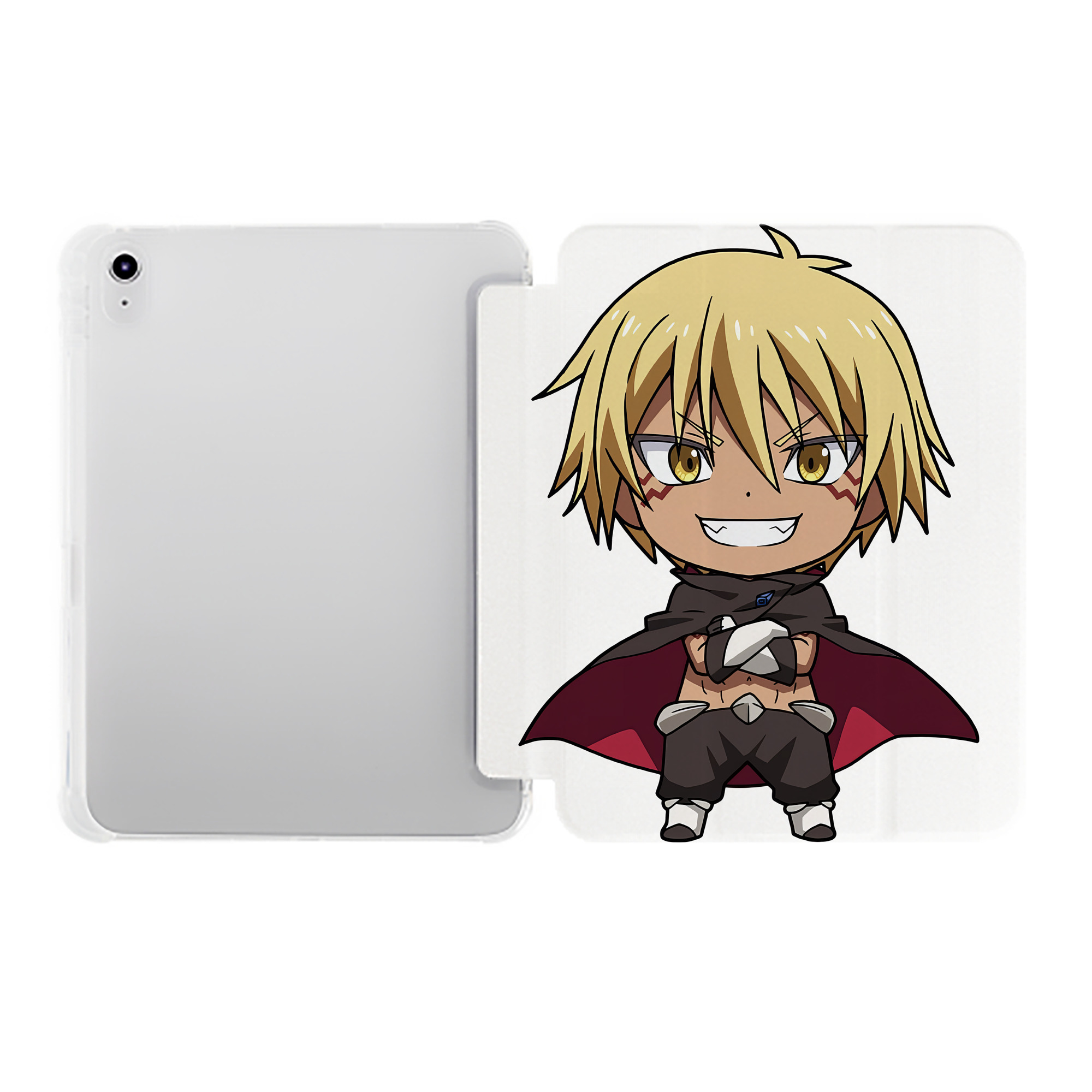 （画像用） 転スラ Regarding Reincarnated to Slime IPad ケース ペン収納付き 三つ折りスタンド PUレザー×シリコン 対応機種9.5/10.5/10.9インチ